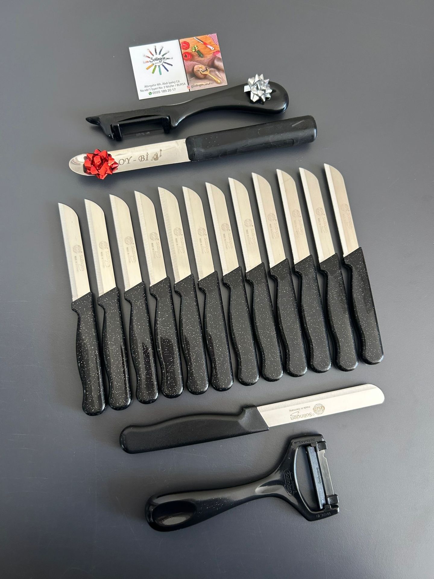 Solingen 16 parça SİYAH SİMLİ SET