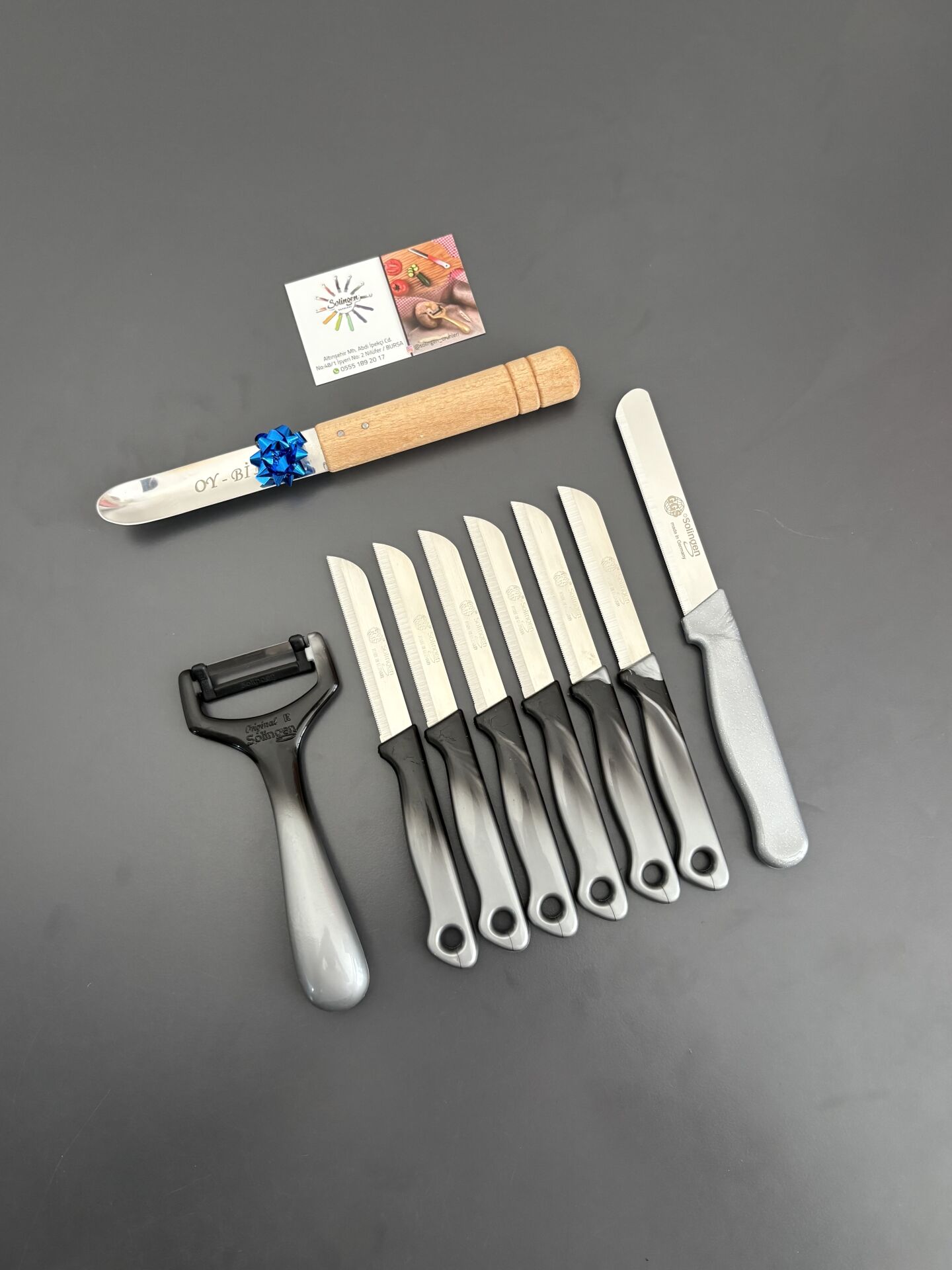 Günlük kullanım seti ( siyahlı-gri ebruli )