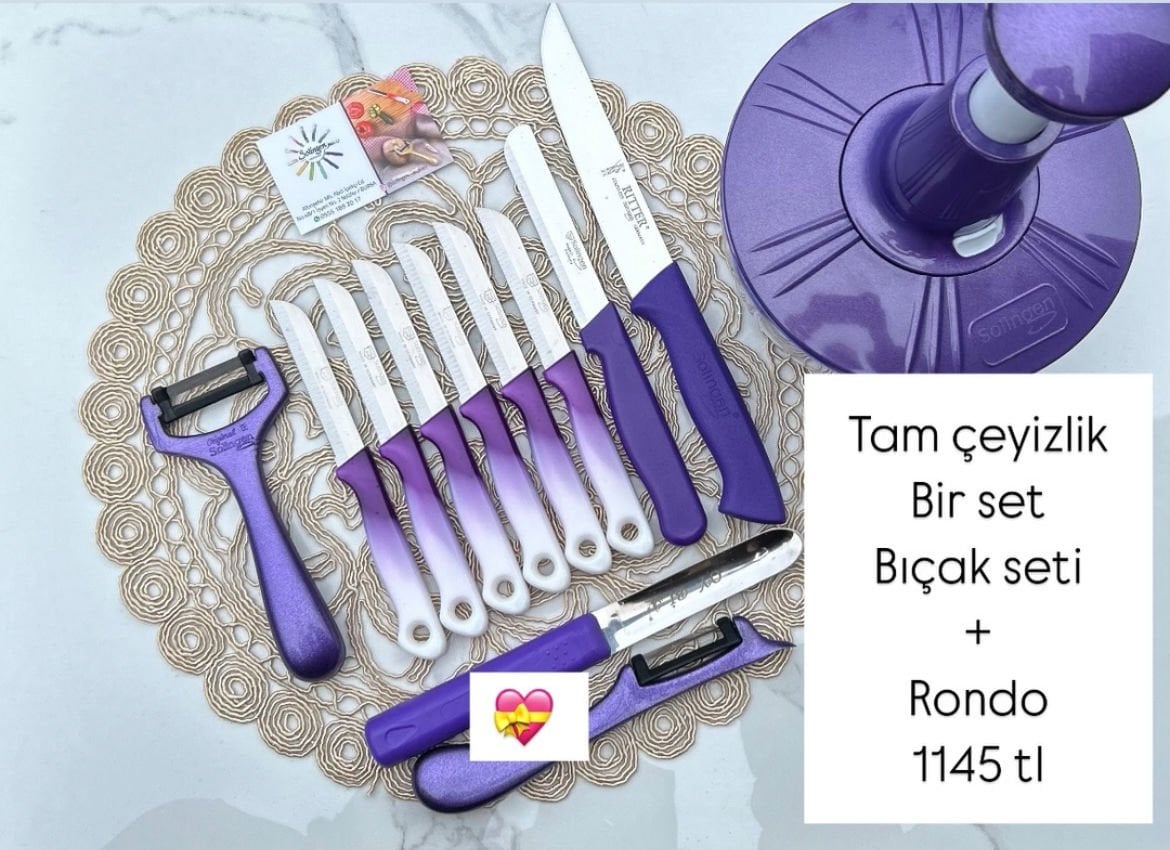 Mor çeyiz seti