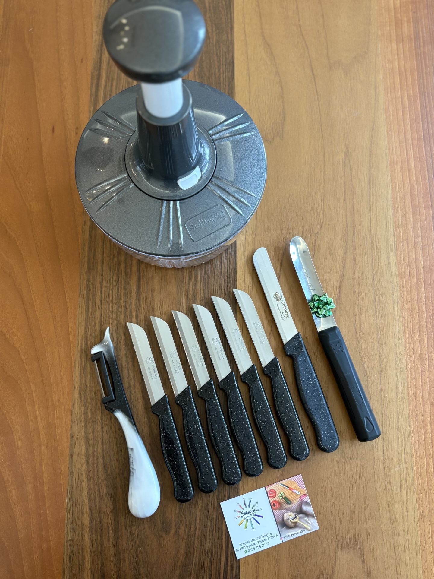 Solingen rondo ve günlük kullanım bıçak seti ( siyah simli )