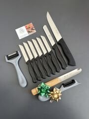 Solingen 11 parça siyah simli veya ebruli set