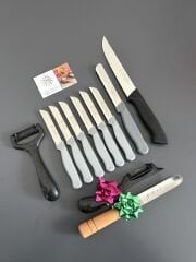 Solingen 11 parça siyah simli veya ebruli set