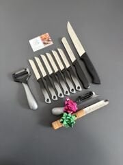 Solingen 11 parça siyah simli veya ebruli set