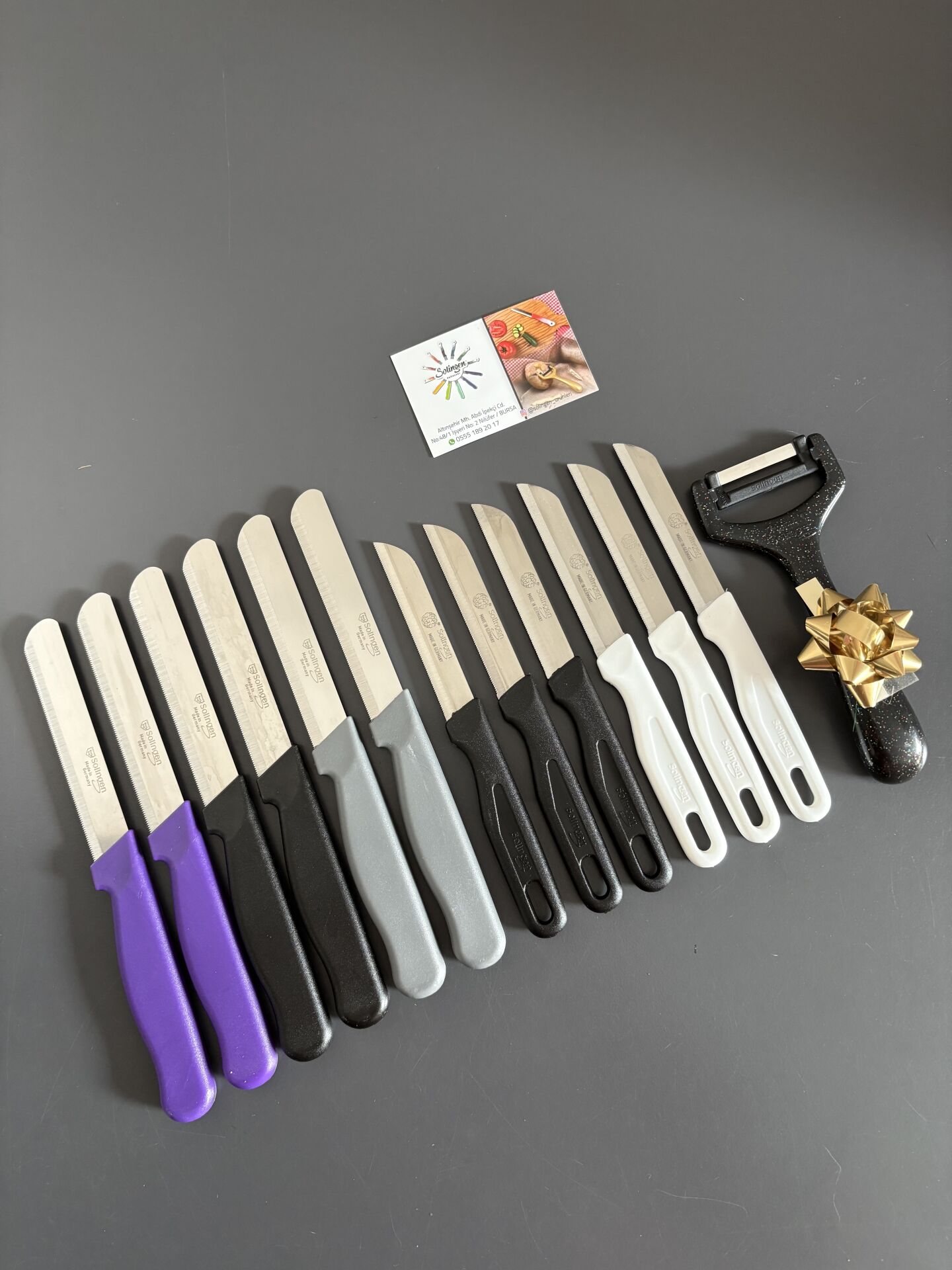 Solingen 6 sebze 6 meyve 1 soyacak hediye set