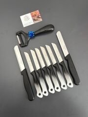 Kampanyalı solingen siyah ebruli set düzsoy