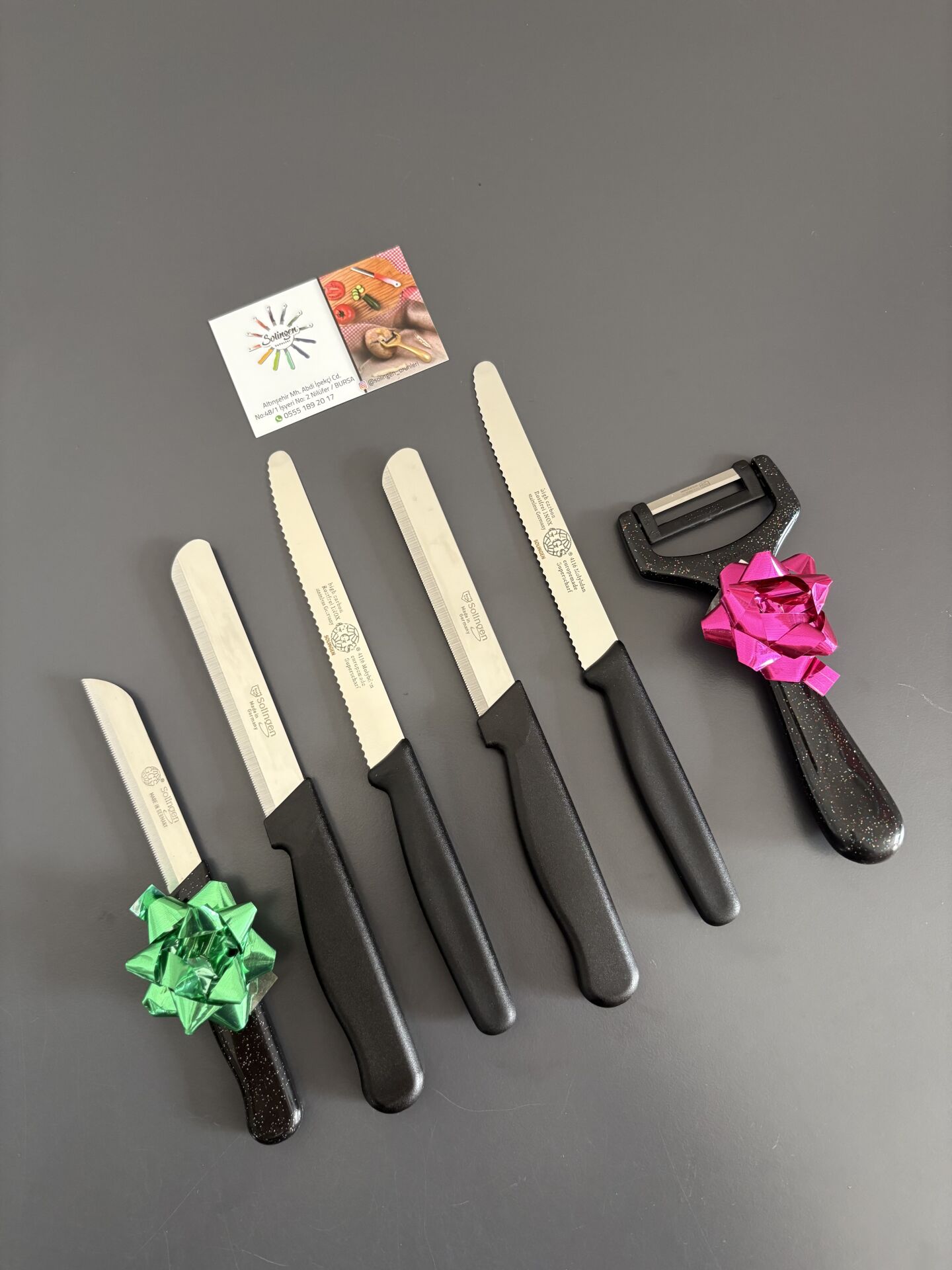 Solingen ince tırtıklı ve kalın tırtıklı doğrama seti