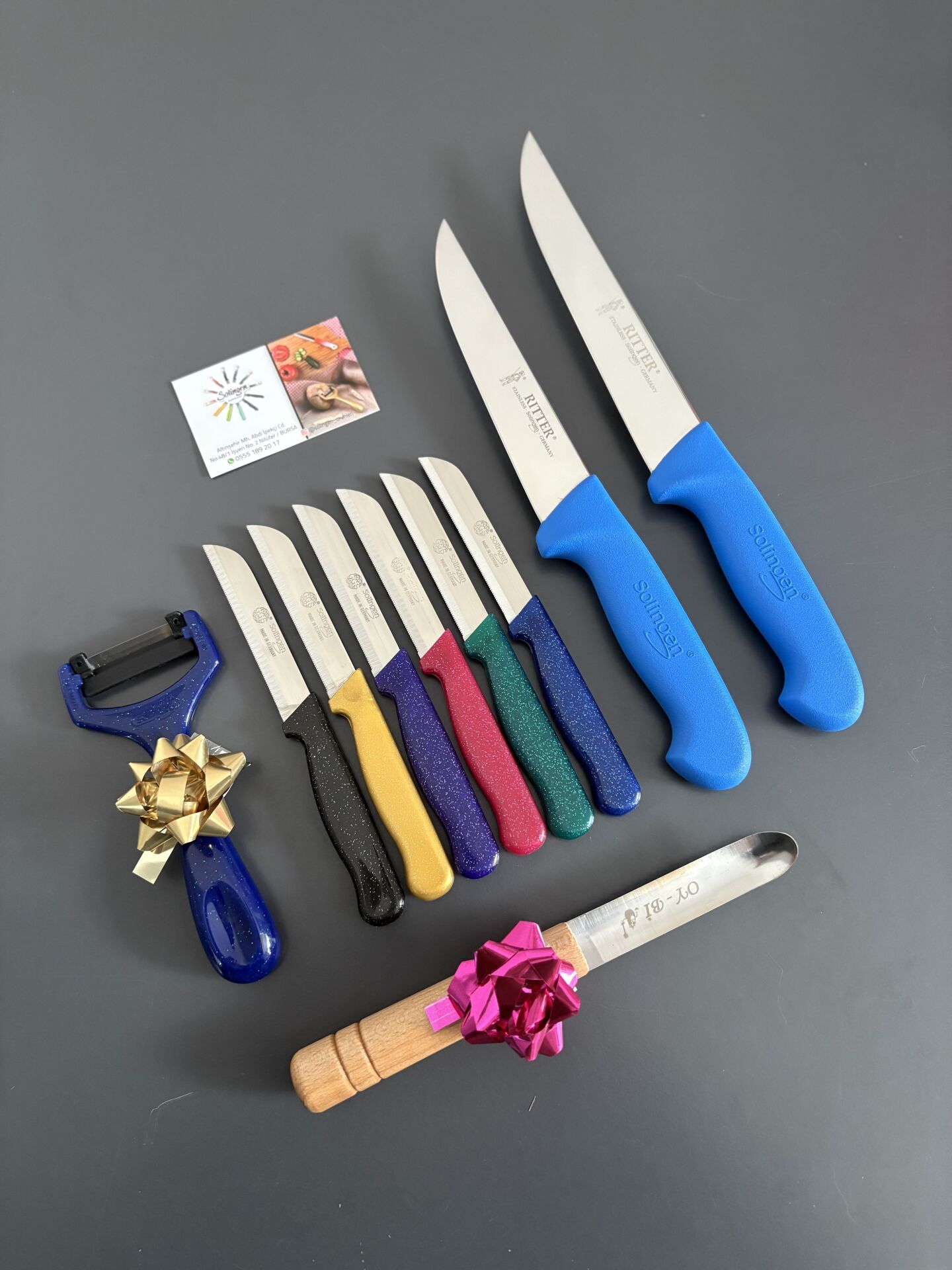 2 boy KASAP BIÇAKLI ve günlük  bıçak seti