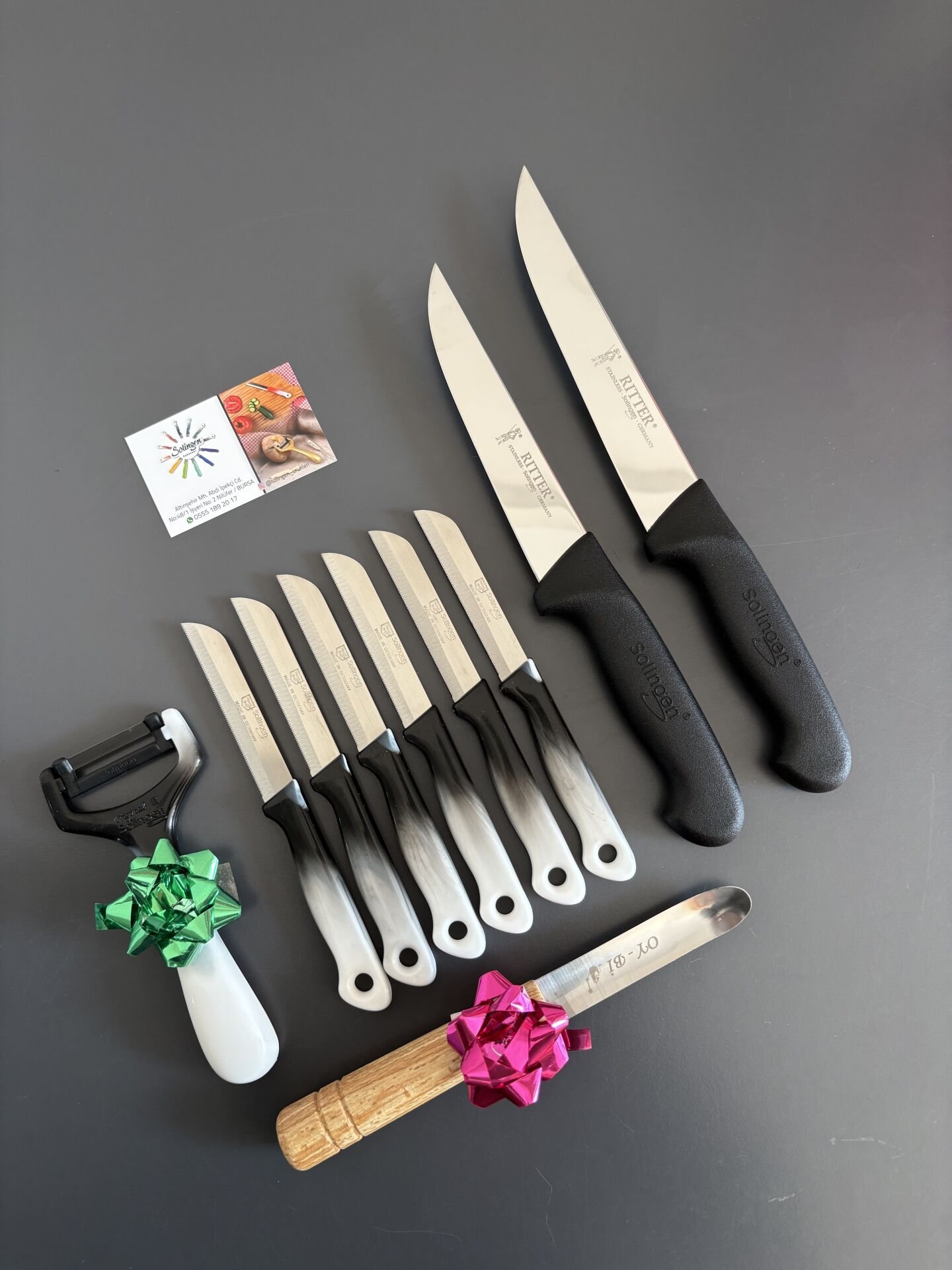 2 boy KASAP BIÇAKLI ve günlük  bıçak seti