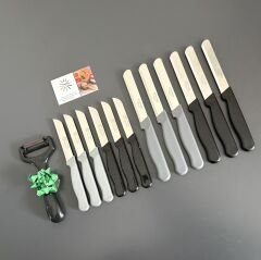 Solingen 6 sebze 6 meyve 1 soyacak hediye Siyah set