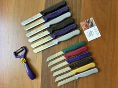 Solingen 6 sebze 6 meyve 1 soyacak hediye Siyah set