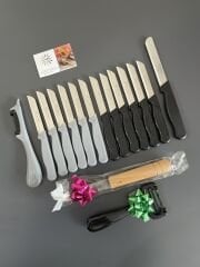 Solingen set 12 simli (16 parça) siyah-gri
