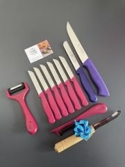 Solingen çok amaçlı set pembe simli