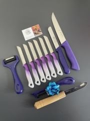 Solingen çok amaçlı set mor ebruli