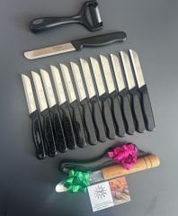 Solingen 16 parça siyah simli set