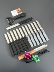 Solingen 16 parça siyah-gri simli set